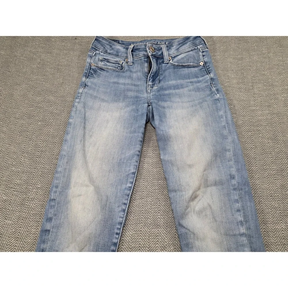 American Eagle Outfitters Womens Jeans Size‎ 2 Regular Light Wash Stretch Denim